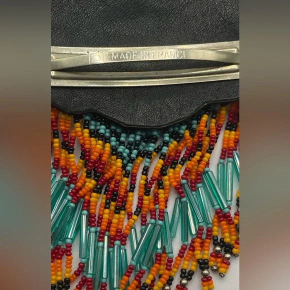 Artisan Fabulous Beaded Hair Barrette with Sterling and Turquoise Center
